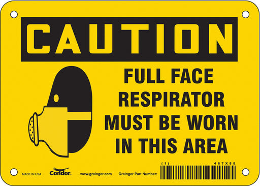 Safety Sign 5 inx7 in Vinyl