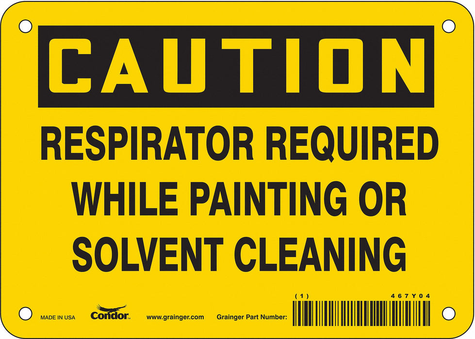 Safety Sign 5 in x 7 in Vinyl