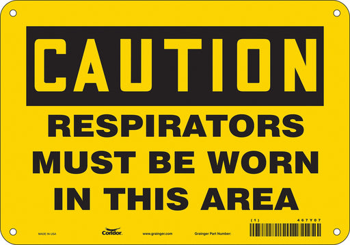Safety Sign 7 in x 10 in Aluminum