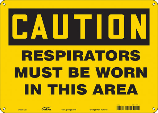 Safety Sign 10 in x 14 in Aluminum