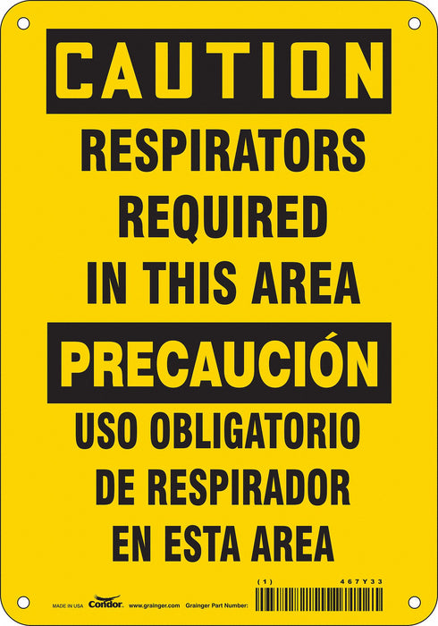 Safety Sign 10 in x 7 in Polyethylene