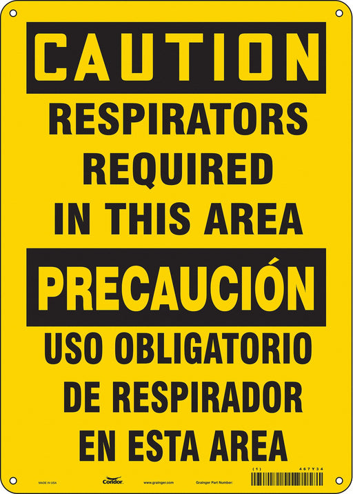 Safety Sign 14 in x 10 in Polyethylene