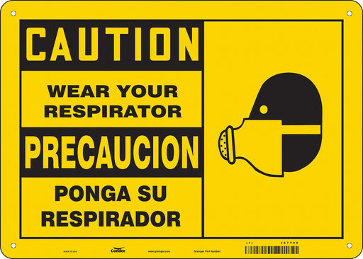 Safety Sign 10 in x 14 in Polyethylene