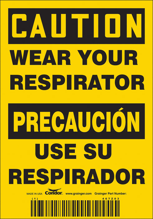 Safety Sign 5in x 3.5in Vinyl PK5