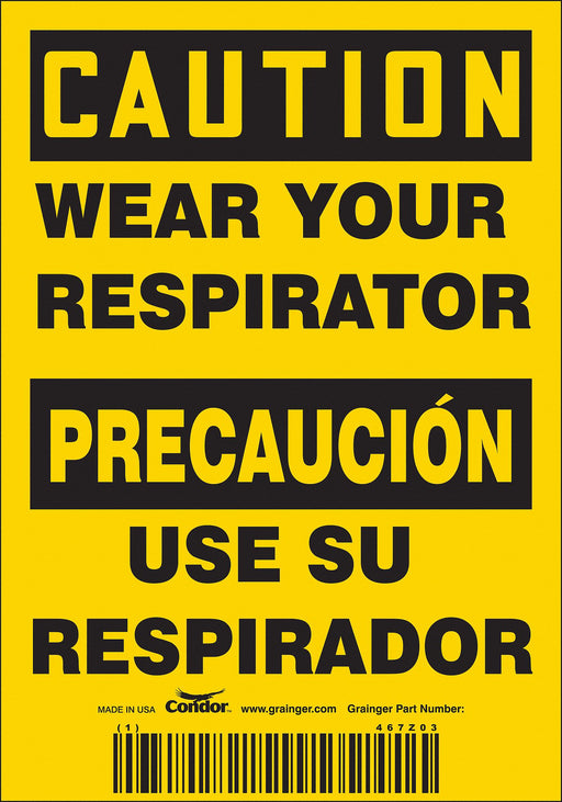 Safety Sign 5in x 3.5in Vinyl PK5
