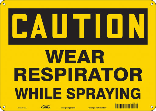 Safety Sign 10 in x 14 in Polyethylene