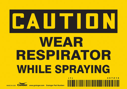 Safety Sign 3.5in x 5in Vinyl