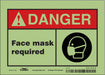 Safety Sign 5 in x 7 in Glow Vinyl