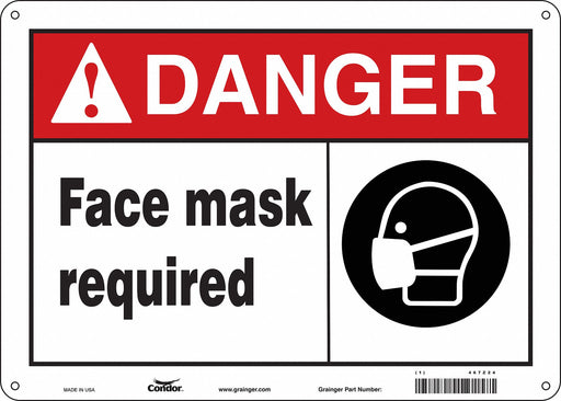 Safety Sign 10 in x 14 in Glow Vinyl