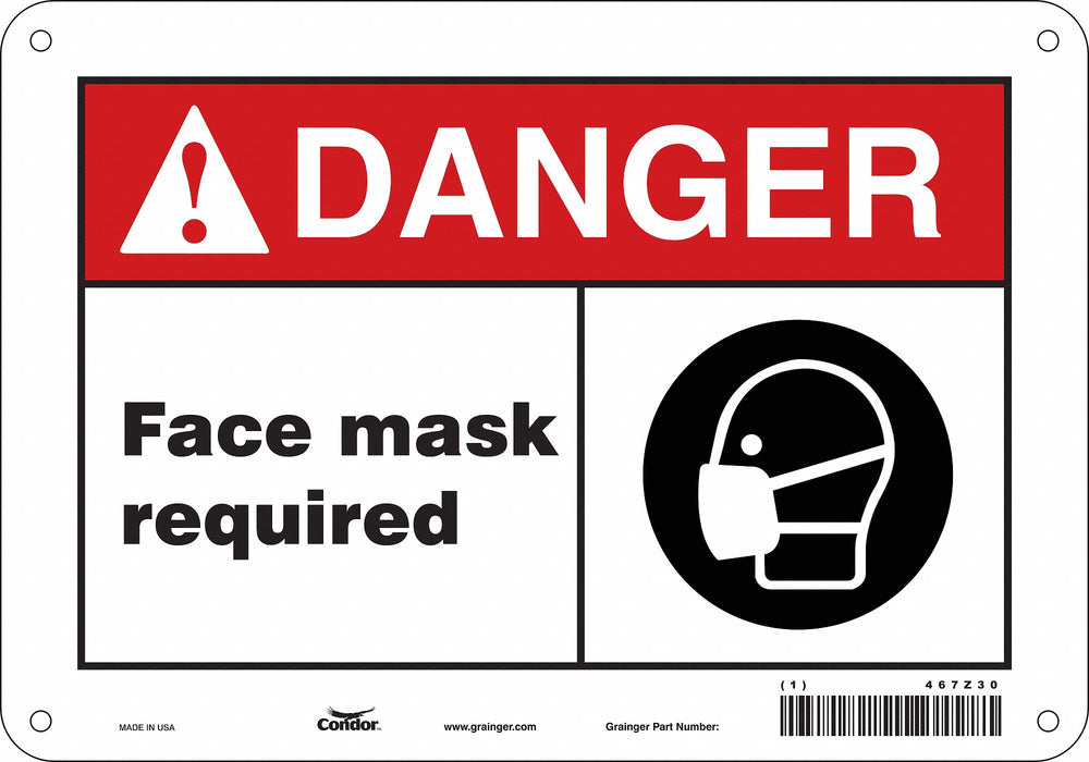 Safety Sign 7 in x 10 in Vinyl