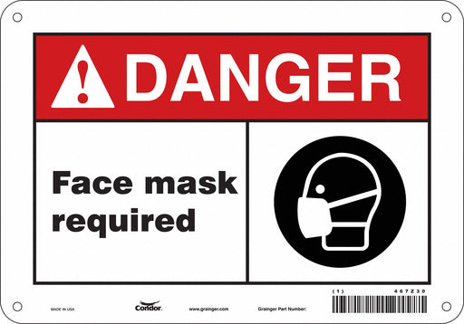 Safety Sign 7 in x 10 in Vinyl