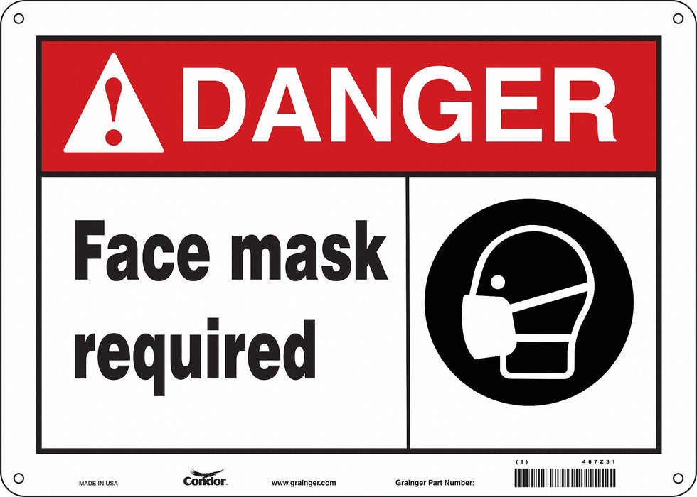 Safety Sign 10 in x 14 in Vinyl
