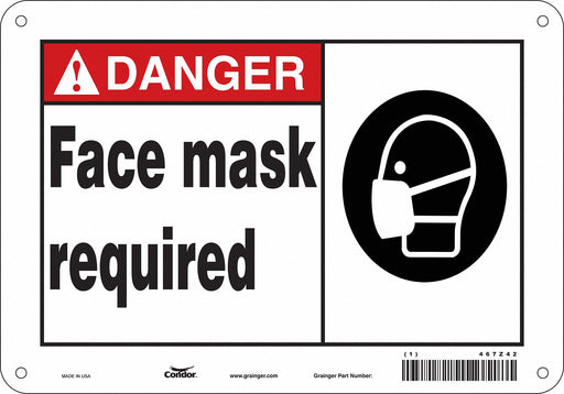 Safety Sign 7 in x 10 in Vinyl