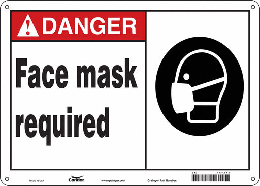 Safety Sign 10 in x 14 in Vinyl