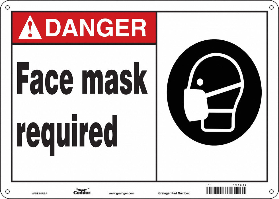 Safety Sign 10 in x 14 in Vinyl