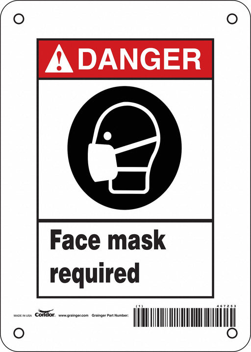 Safety Sign 7 in x 5 in Vinyl