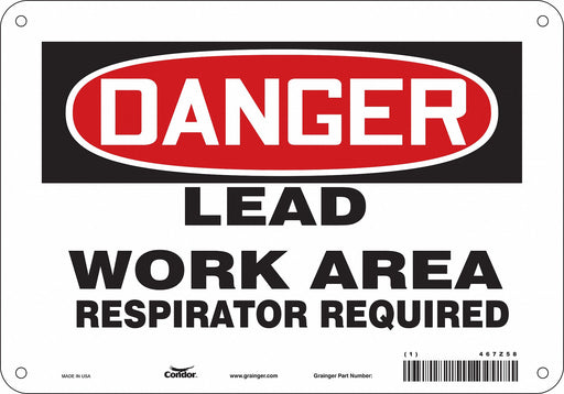 Safety Sign 7 in x 10 in Polyethylene