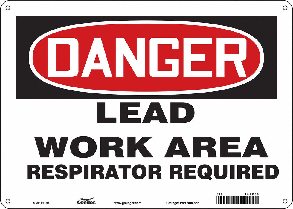 Safety Sign 10 in x 14 in Polyethylene