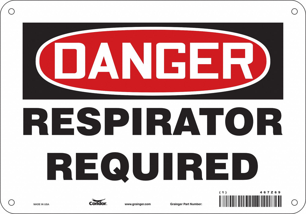 Safety Sign 7 inx10 in Polyethylene