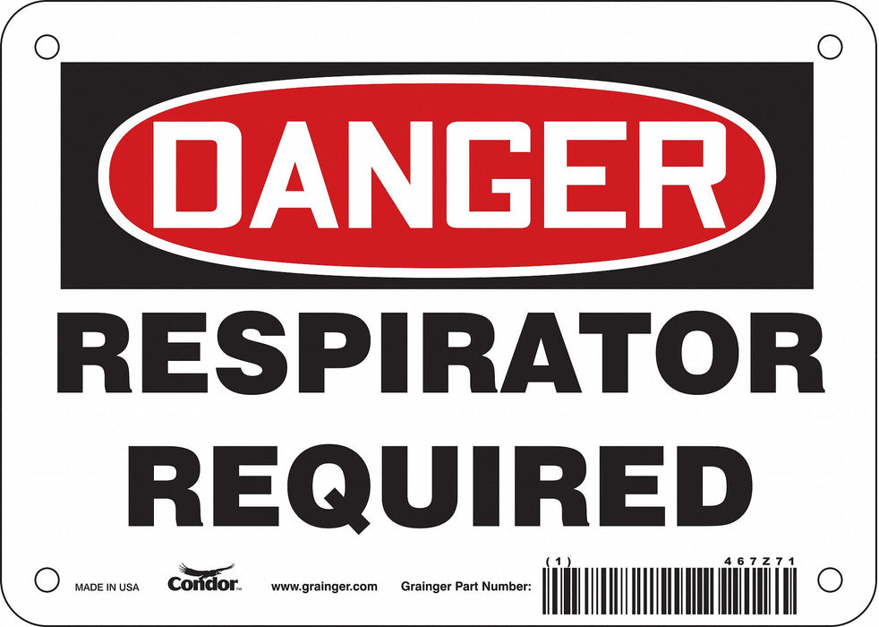 Safety Sign 5 in x 7 in Vinyl
