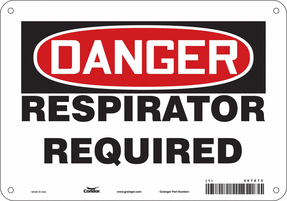 Safety Sign 7 in x 10 in Vinyl