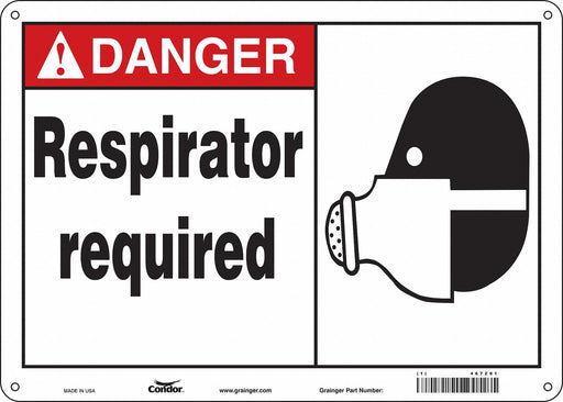 Safety Sign 10 in x 14 in Polyethylene