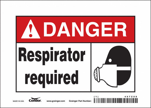 Safety Sign 5 in x 7 in Glow Vinyl