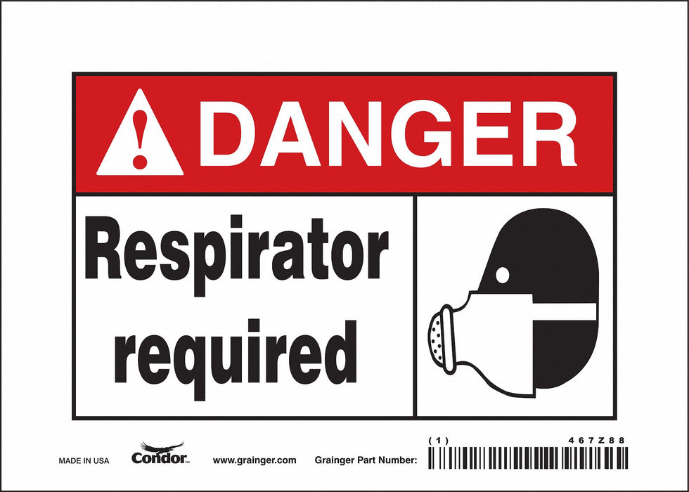 Safety Sign 5 in x 7 in Glow Vinyl