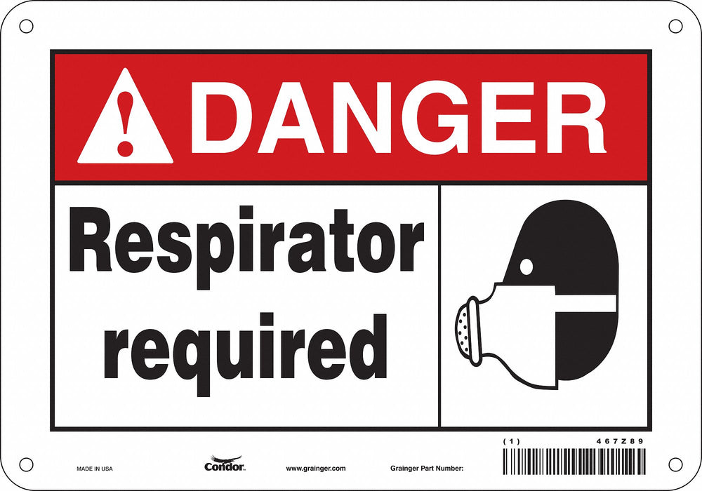 Safety Sign 14 inx10 in Glow Vinyl