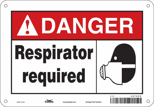 Safety Sign 14 inx10 in Glow Vinyl