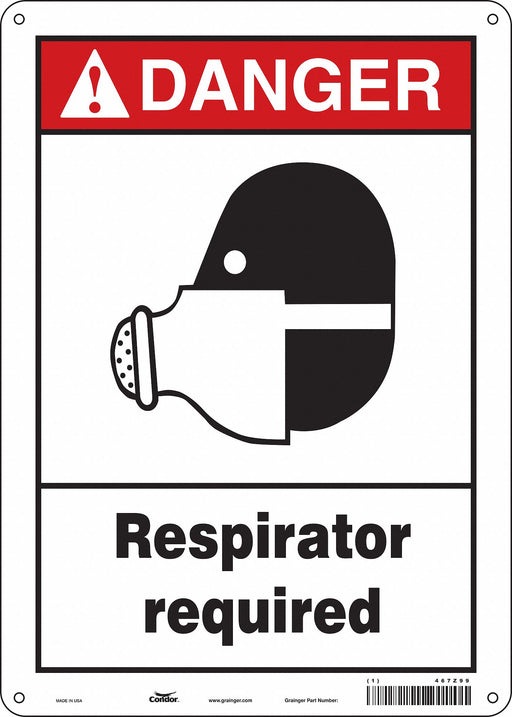 Safety Sign 14 in x 10 in Aluminum