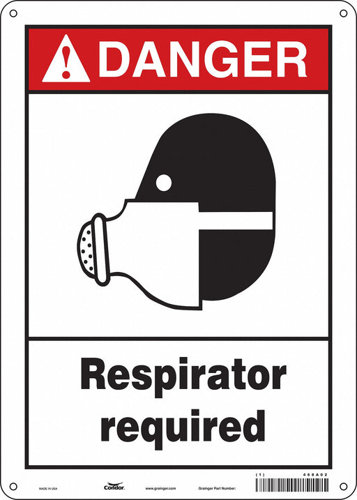 Safety Sign 14 in x 10 in Glow Vinyl