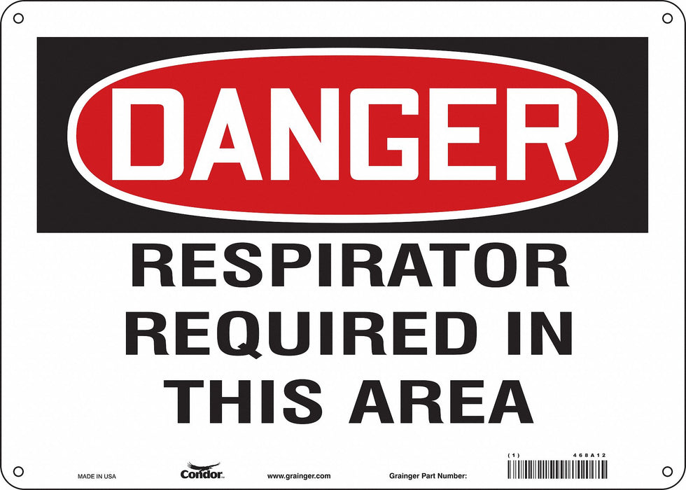 Safety Sign 10 inx14 in Aluminum