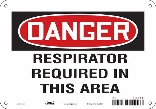 Safety Sign 7 inx10 in Polyethylene