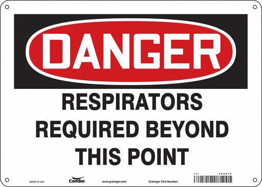 Safety Sign 10 in x 14 in Aluminum