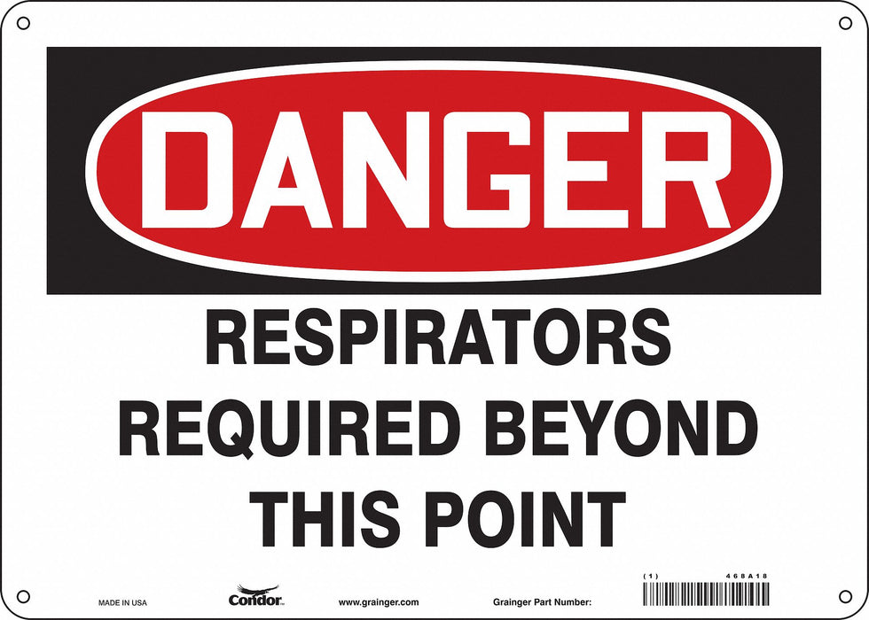 Safety Sign 10 in x 14 in Aluminum