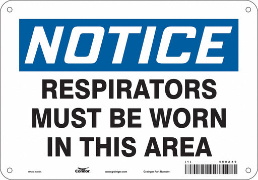 Safety Sign 7 in x 10 in Aluminum