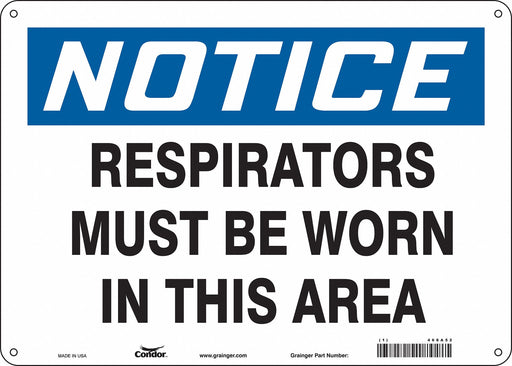 Safety Sign 10 in x 14 in Polyethylene