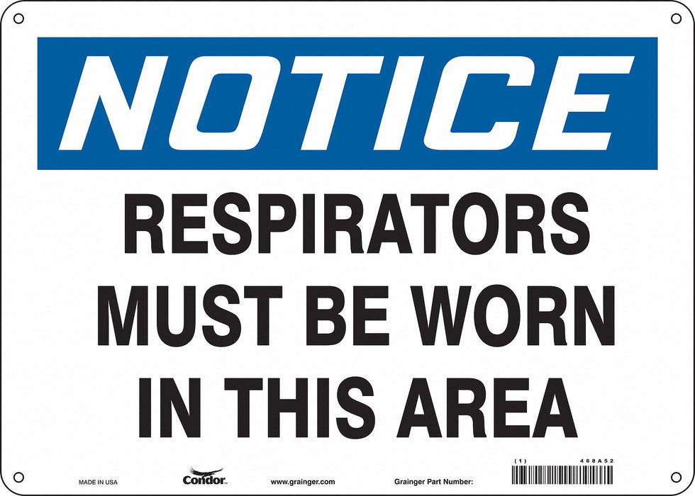 Safety Sign 10 in x 14 in Polyethylene