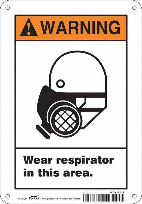 Safety Sign 10 in x 7 in Aluminum