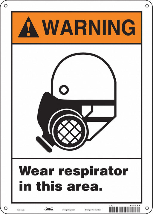 Safety Sign 14 in x 10 in Vinyl
