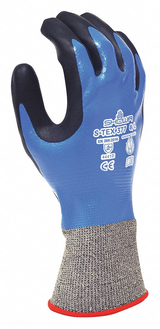 Coated Gloves Black/Blue/Gray L PR