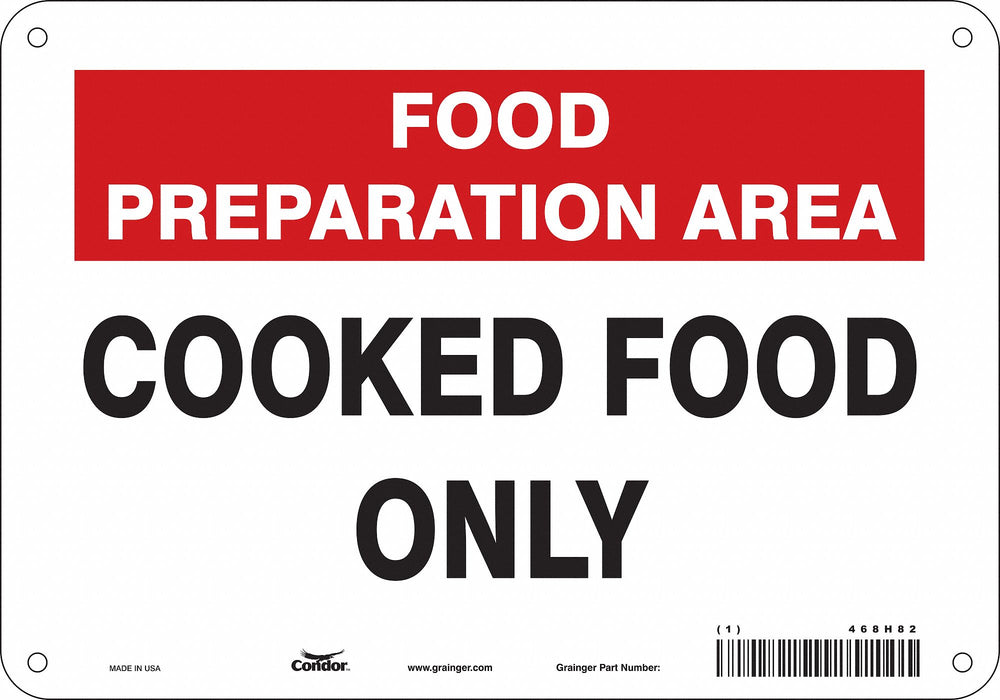 Safety Sign 7 in x 10 in Polyethylene