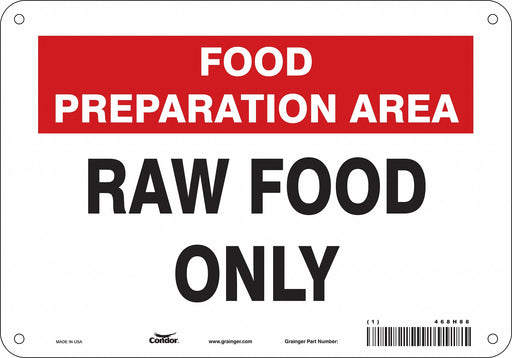 Safety Sign 7 in x 10 in Polyethylene