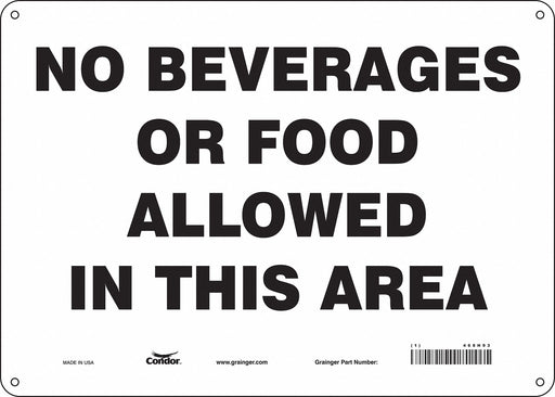 Safety Sign 10 in x 14 in Aluminum