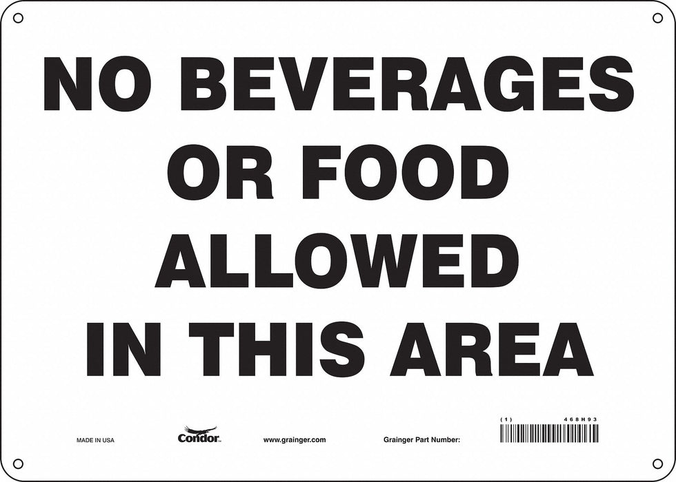 Safety Sign 10 in x 14 in Aluminum
