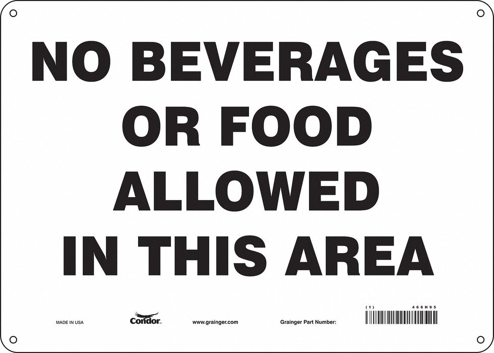 Safety Sign 10 in x 14 in Polyethylene