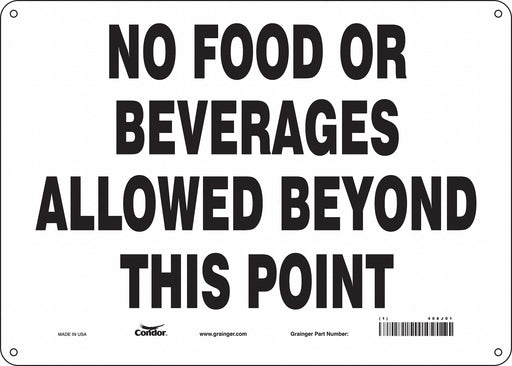 Safety Sign 10 in x 14 in Aluminum