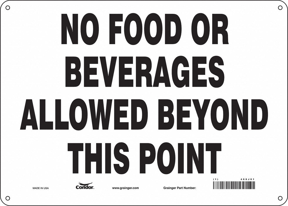 Safety Sign 10 in x 14 in Aluminum