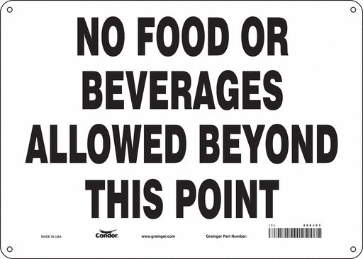 Safety Sign 10 in x 14 in Polyethylene